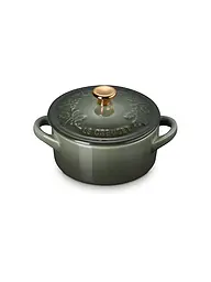 LE CREUSET | Mini Cocotte mit Deckel 10cm/0,25l HOLLY White | Vert foncé