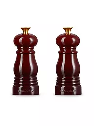LE CREUSET | Mini set de moulins à sel et poivre 12,5 cm Meringue | Rouge foncé