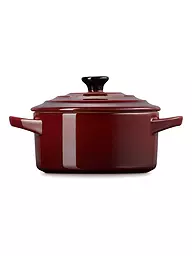 LE CREUSET | Mini-Cocotte POTERIE 10cm/0,2L Sel de Mer | Rouge foncé