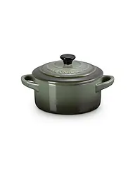 LE CREUSET | Mini-Cocotte POTERIE 10cm/0,2L Sel de Mer | Vert foncé