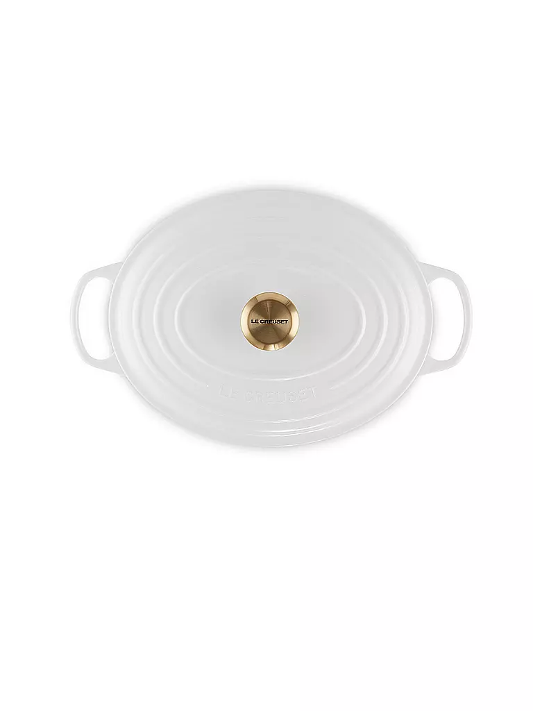 LE CREUSET | Ovaler Bräter aus Gusseisen Signature 31cm 6,3l White | Blanc