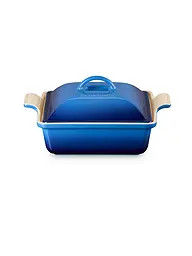 LE CREUSET | Plat à four carré avec couvercle 23cm/2,4l TRADITION Flint | Bleu