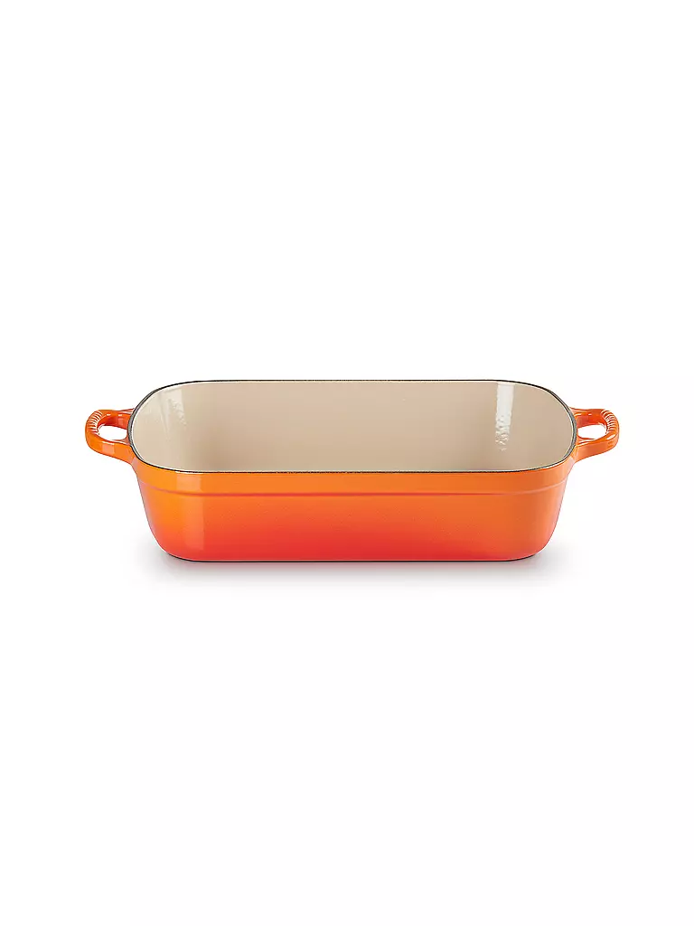 LE CREUSET | Plat à rôtir rectangulaire en fonte 33cm/4,9l SIGNATURE Rouge Four | Orange