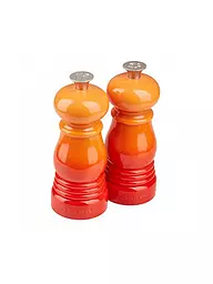 LE CREUSET | Mini set de moulins à sel et poivre 12,5 cm Meringue | Orange