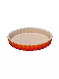 LE CREUSET | Moule à tarte 28cm/2,1l POTERIE Sea Salt | Orange