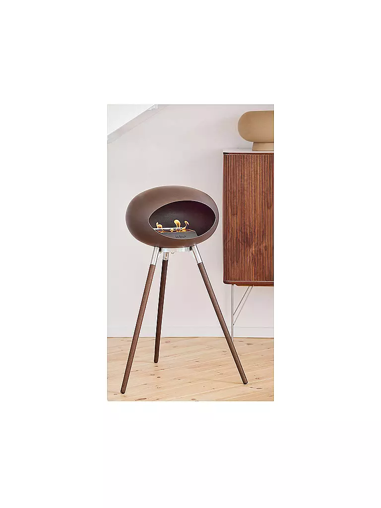 LE FEU | Cheminée 79cm GROUND HIGH Marron foncé | braun