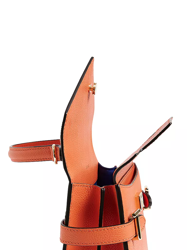 LE TANNEUR | Ledertasche - Henkeltasche EMILIE FLAP Small | Orange