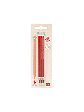 LEGAMI | Recharge pour stylo gel effaçable, paquet de 3, rouge