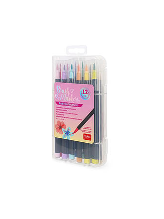 LEGAMI | Set de 12 marqueurs pinceaux pastel