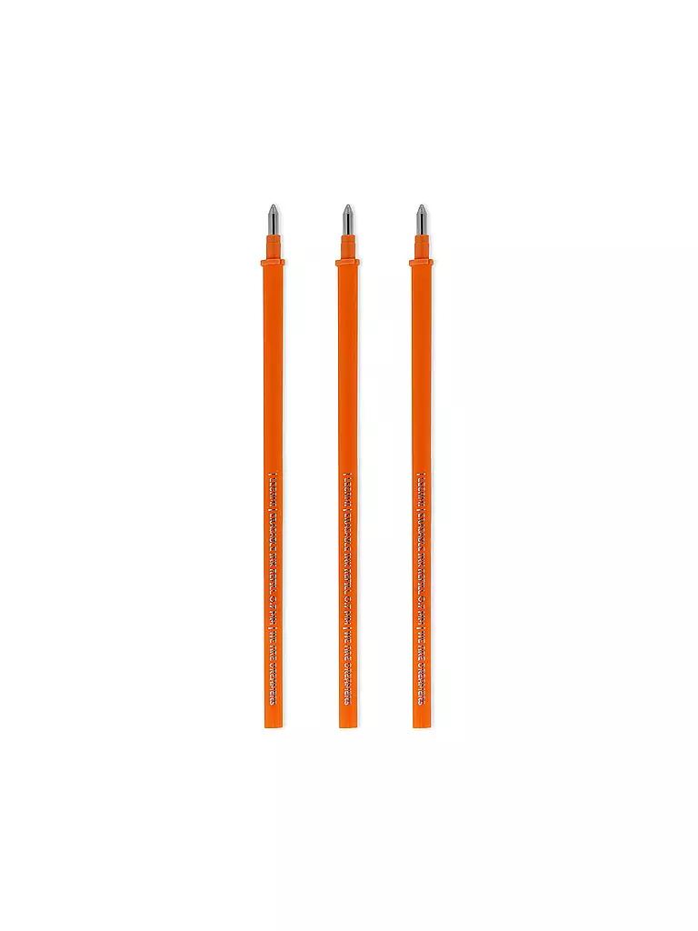 LEGAMI | Recharge pour stylo gel effaçable - Erasable Pen Lot de 3 Orange | Aucune couleur