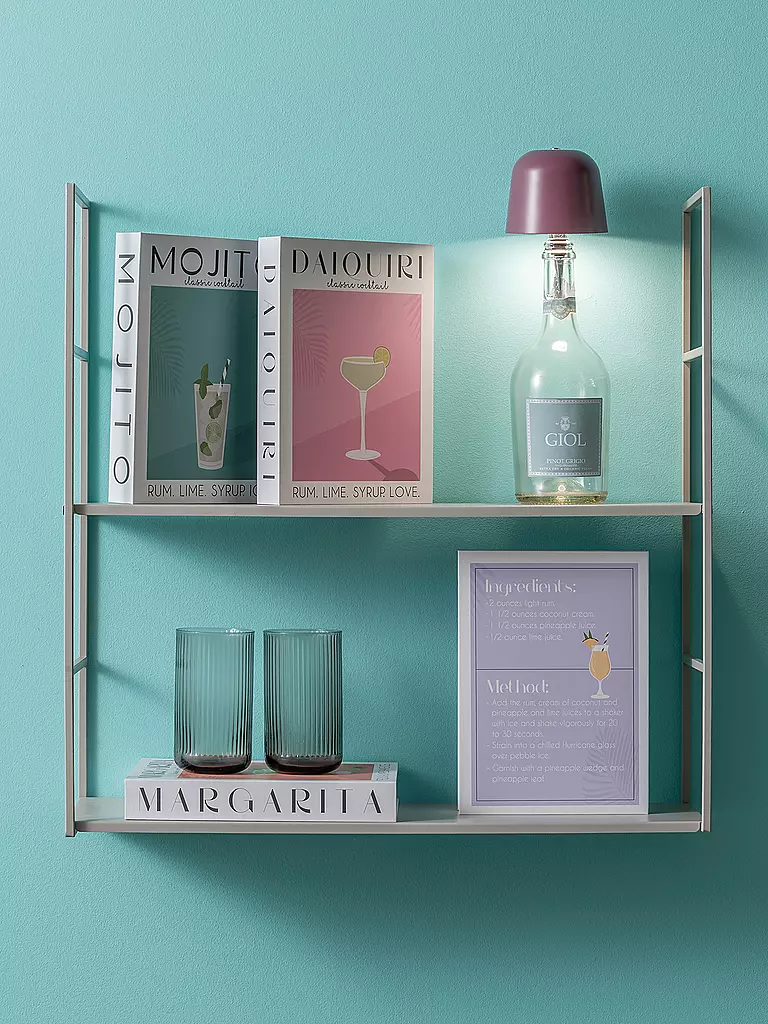 LEITMOTIV | Lampe de bouteille LED CONE HAT Dark Mauve | Baie