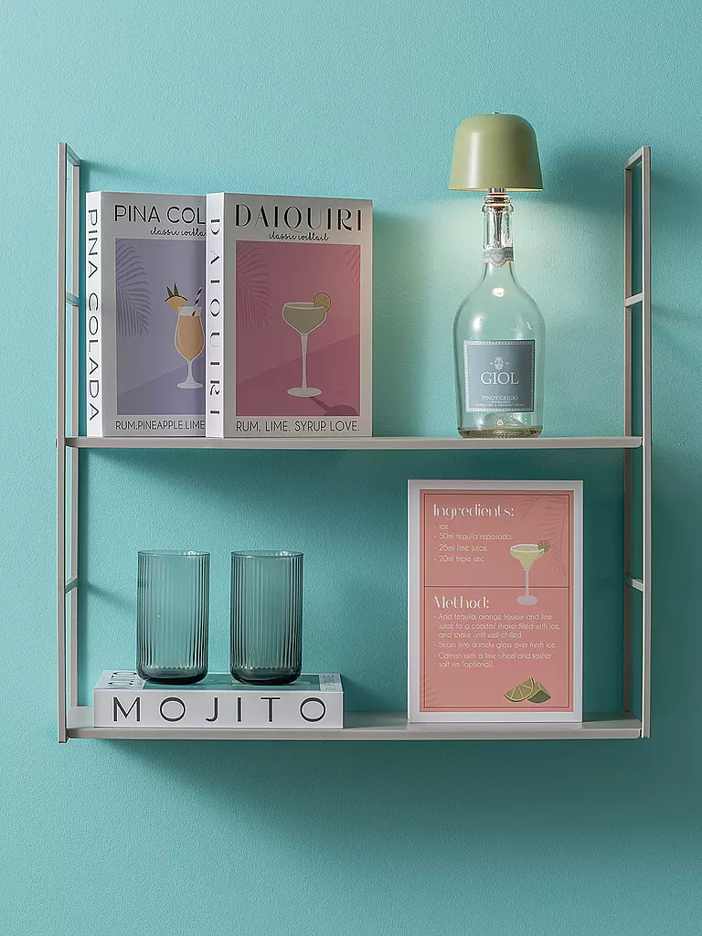LEITMOTIV | Lampe de bouteille LED CONE HAT Tea Green | grün