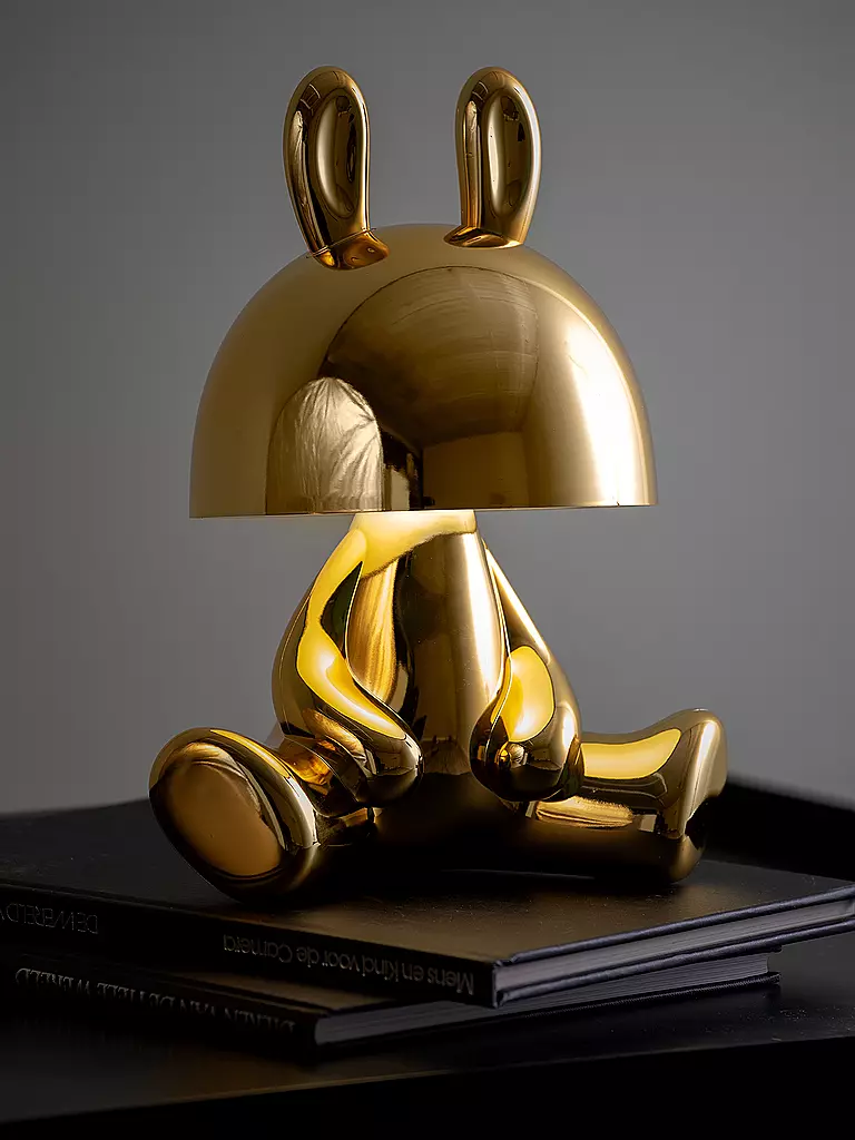 LEITMOTIV | Lampe de table LED BUNNY Bluetooth Plaqué Or | Or