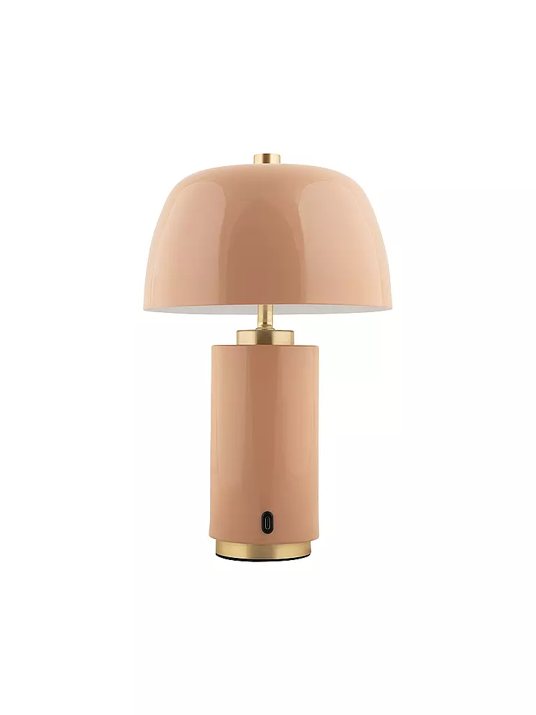 LEITMOTIV | Lampe de table LED FREYA Iron Soft Brown | hellbraun