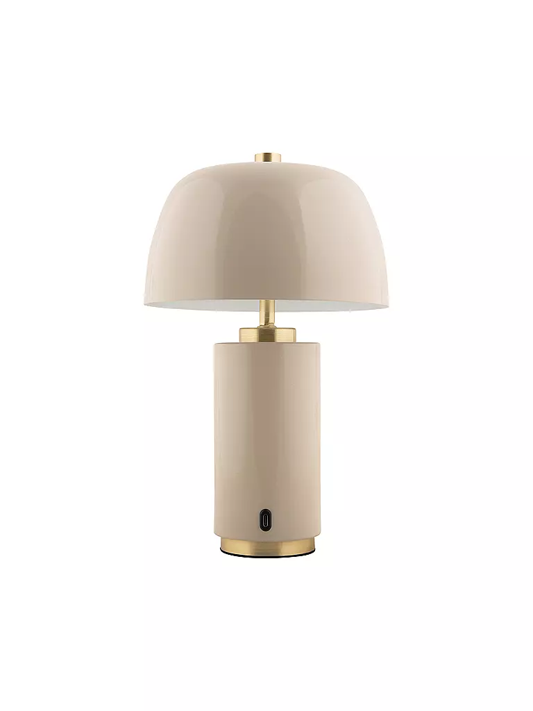 LEITMOTIV | Lampe de table LED FREYA Iron Warm Grey | hellgrau