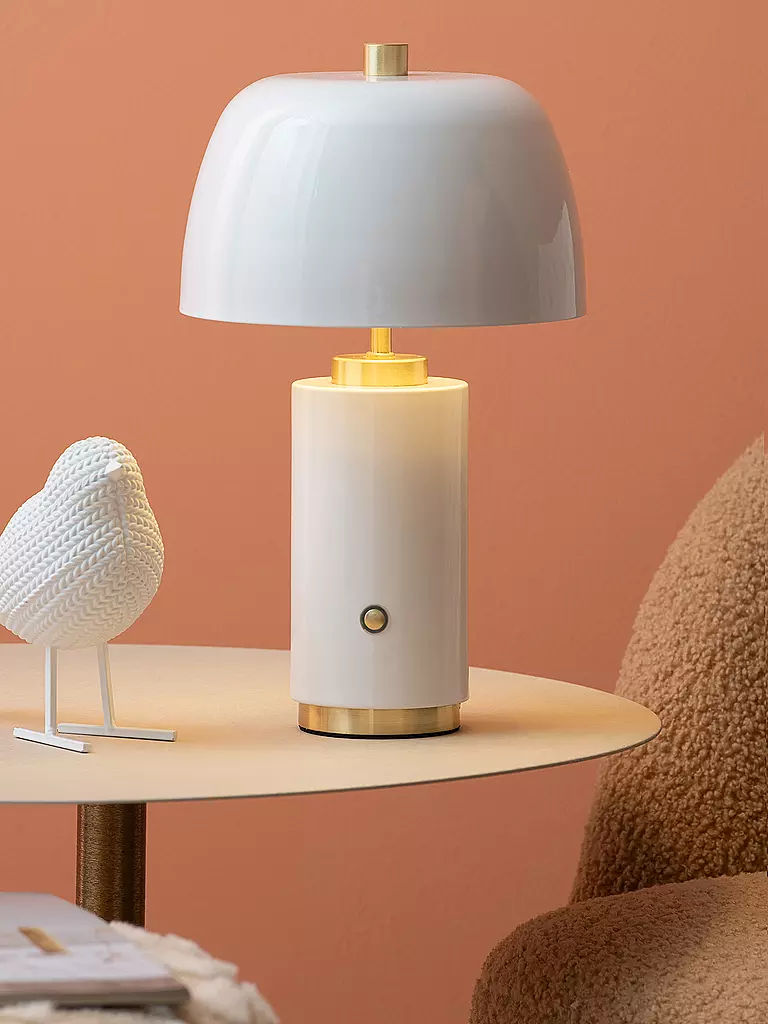 LEITMOTIV | Lampe de table LED FREYA Iron White | weiss