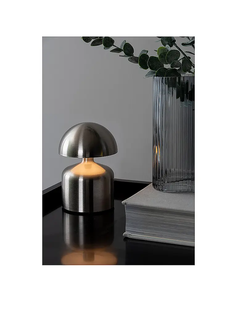 LEITMOTIV | Lampe de table LED IMPETU Nickel | silber