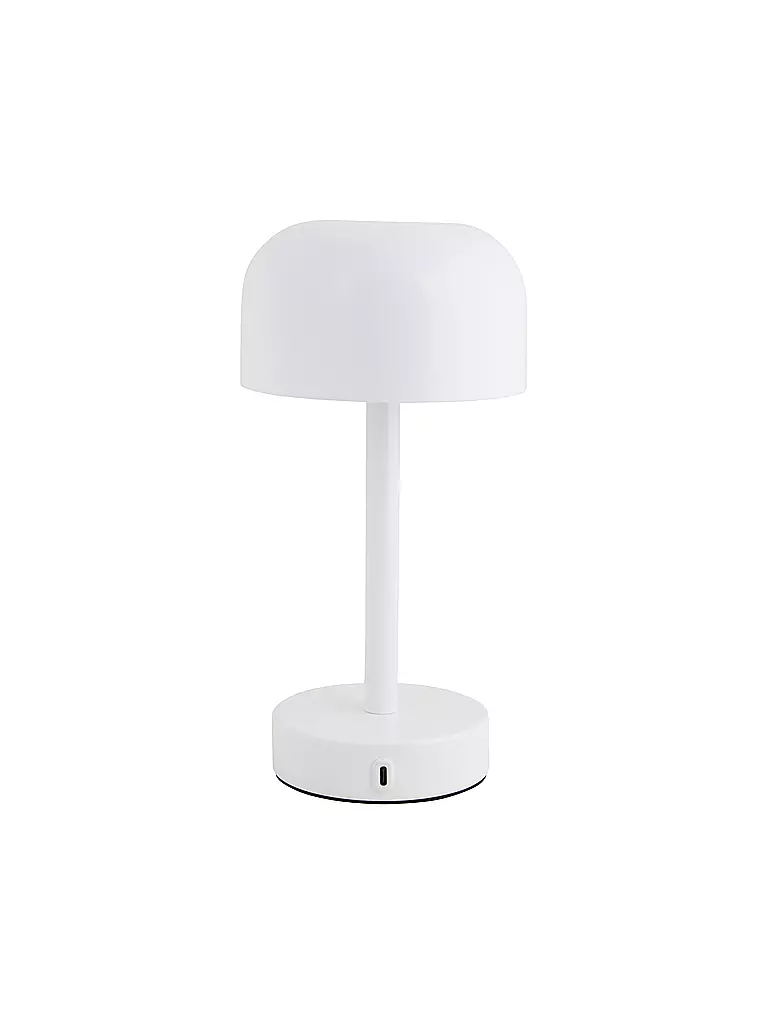 LEITMOTIV | Lampe de table LED JAMES Iron Shine White | weiss