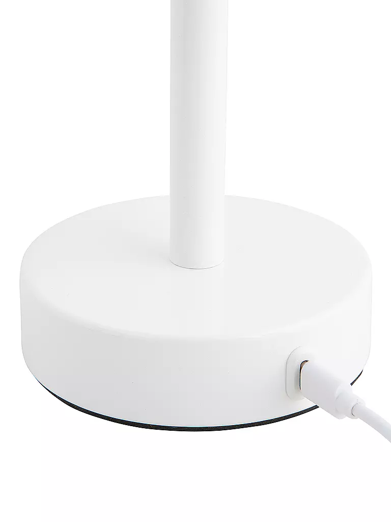 LEITMOTIV | Lampe de table LED JAMES Iron Shine White | weiss