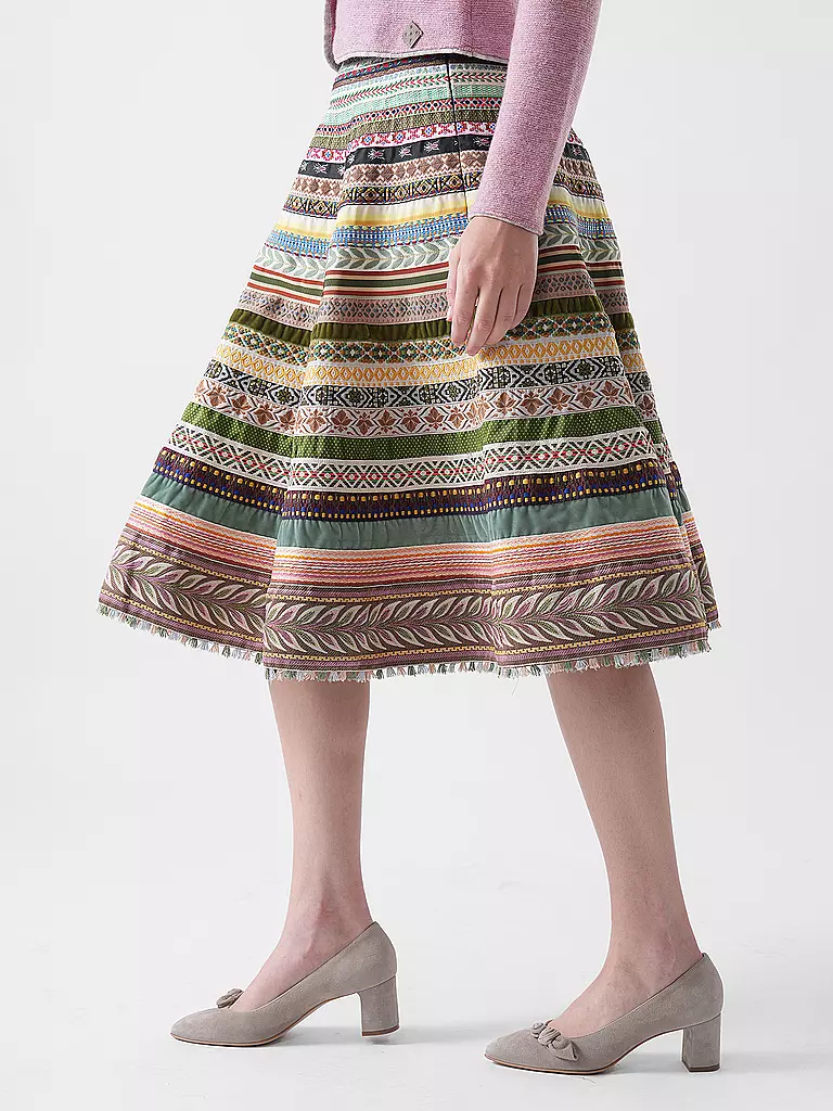 LENA HOSCHEK | Jupe à rubans SWING RIBBON | Vert