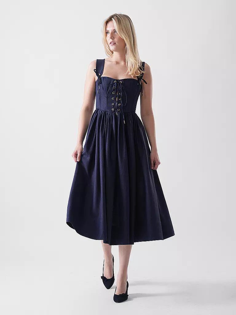 LENA HOSCHEK | Midikleid GIUSEPPINA | Bleu foncé