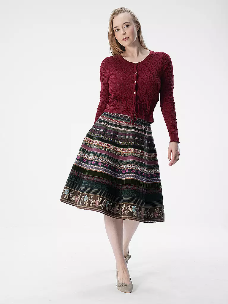 LENA HOSCHEK | Strickjacke RESI | Rouge foncé