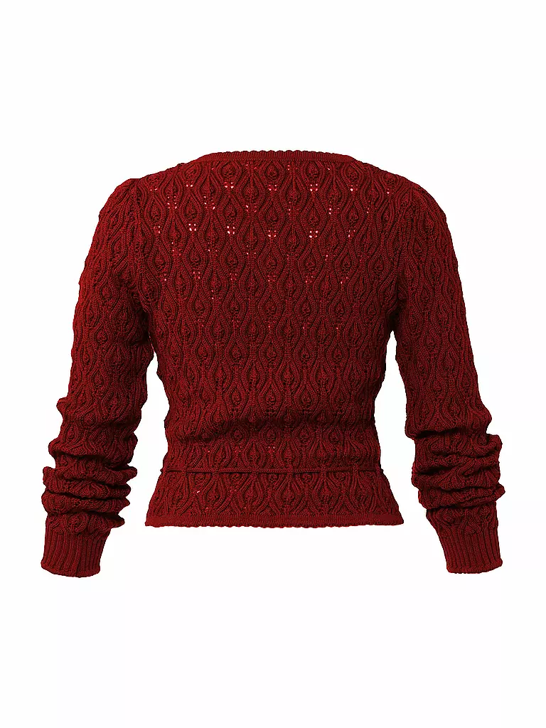 LENA HOSCHEK | Strickjacke RESI | Rouge foncé