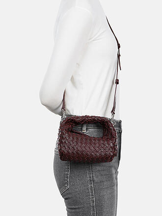 LES VISIONNAIRES | Sac en cuir - Mini Bag GRETA MICRO WEAVE SILKY