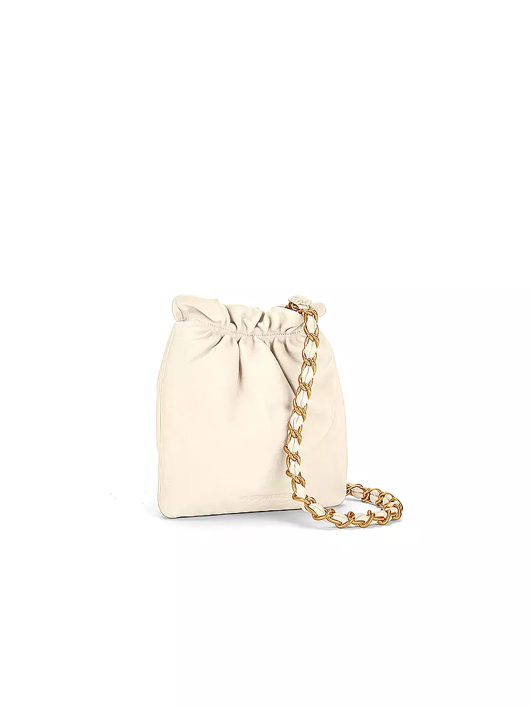 LES VISIONNAIRES | Ledertasche - Bucket Bag LILOU SILKY | Crème