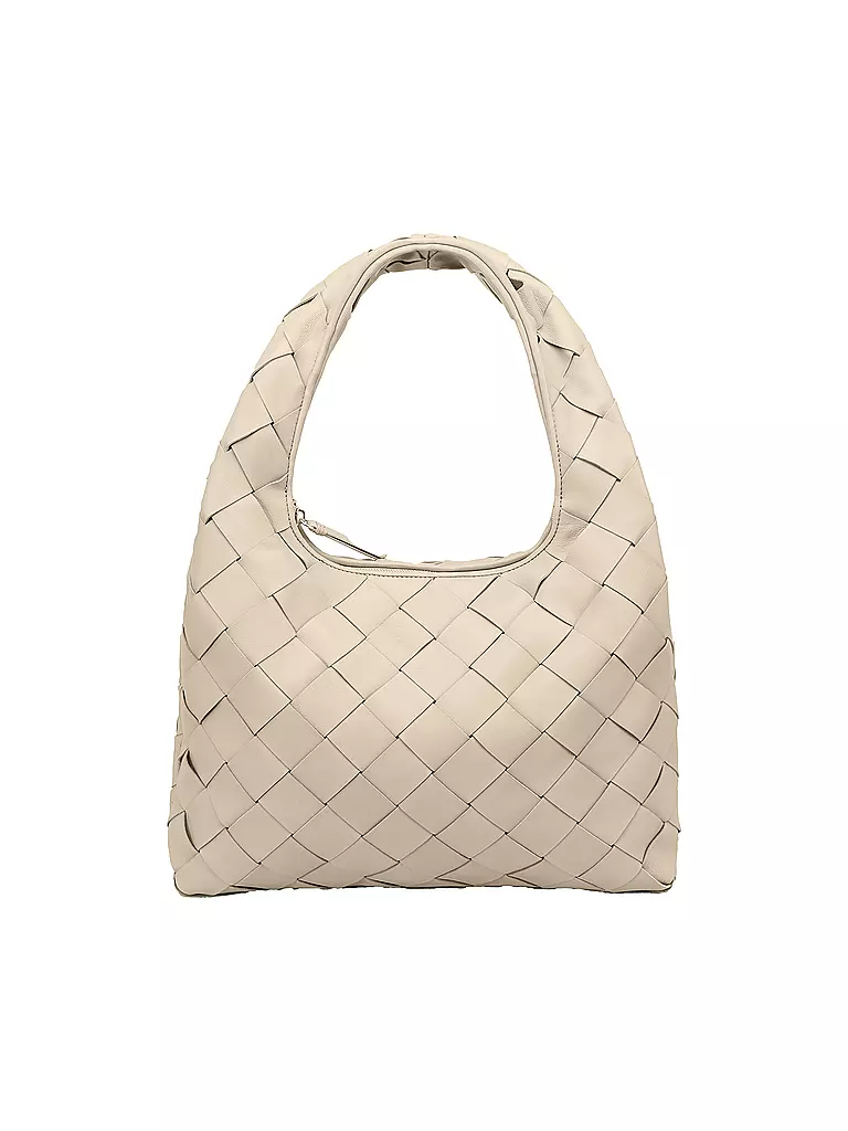 LES VISIONNAIRES | Ledertasche - Hobo JADE WEAVE | Blanc