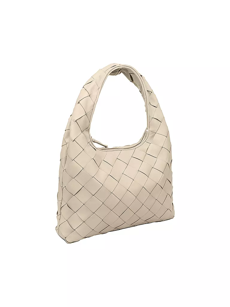 LES VISIONNAIRES | Ledertasche - Hobo JADE WEAVE | Blanc
