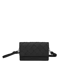 LES VISIONNAIRES | Ledertasche - Mini Bag BRIT WEAVE | Noir
