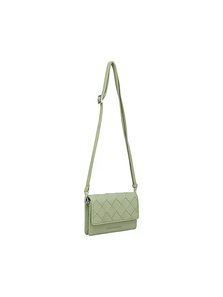 LES VISIONNAIRES | Ledertasche - Mini Bag BRIT WEAVE | Vert