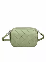 LES VISIONNAIRES | Ledertasche - Mini Bag EMILY WEAVE | Vert
