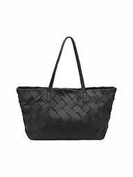 LES VISIONNAIRES | Ledertasche - Shopper ODILE WEAVE | Noir