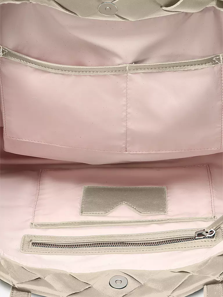 LES VISIONNAIRES | Ledertasche - Shopper ODILE WEAVE | Blanc