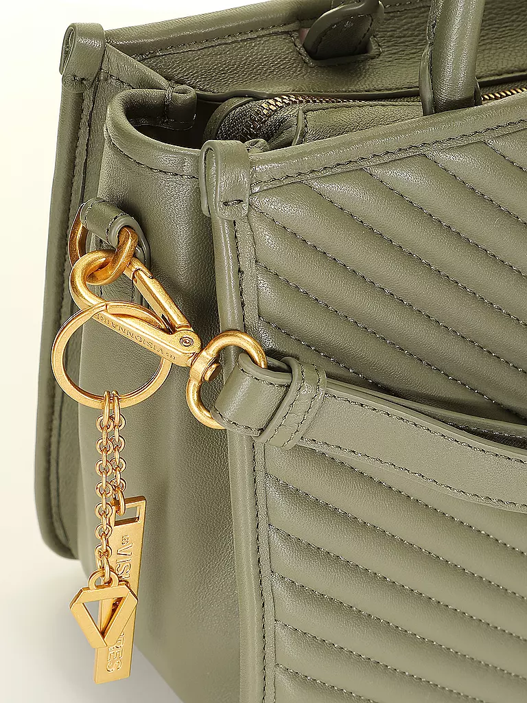 LES VISIONNAIRES | Ledertasche - Tot Bag LENA QUILTING | Vert foncé