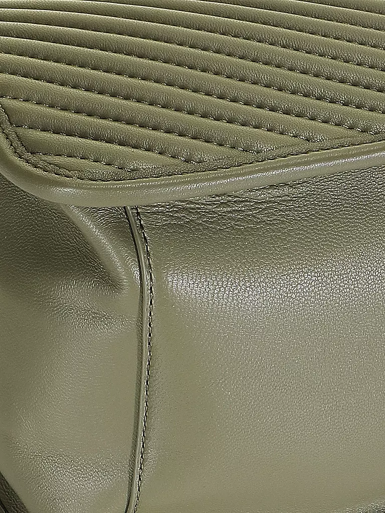 LES VISIONNAIRES | Ledertasche - Tot Bag LENA QUILTING | Vert foncé