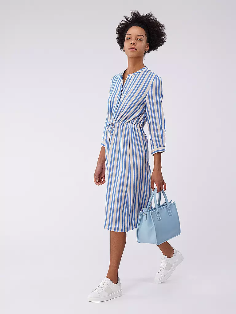 LES VISIONNAIRES | Ledertasche - Tote Bag LENA SILKY Medium  | Bleu clair