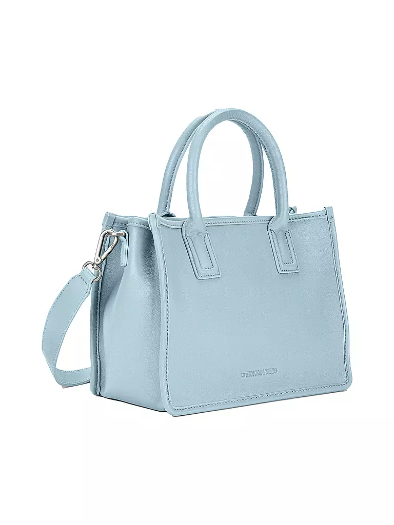LES VISIONNAIRES | Ledertasche - Tote Bag LENA SILKY Medium  | Bleu clair