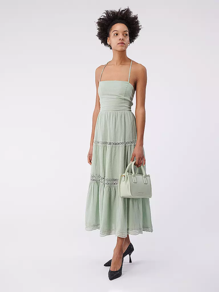 LES VISIONNAIRES | Ledertasche - Tote Bag LENI SILKY Small | Menthe
