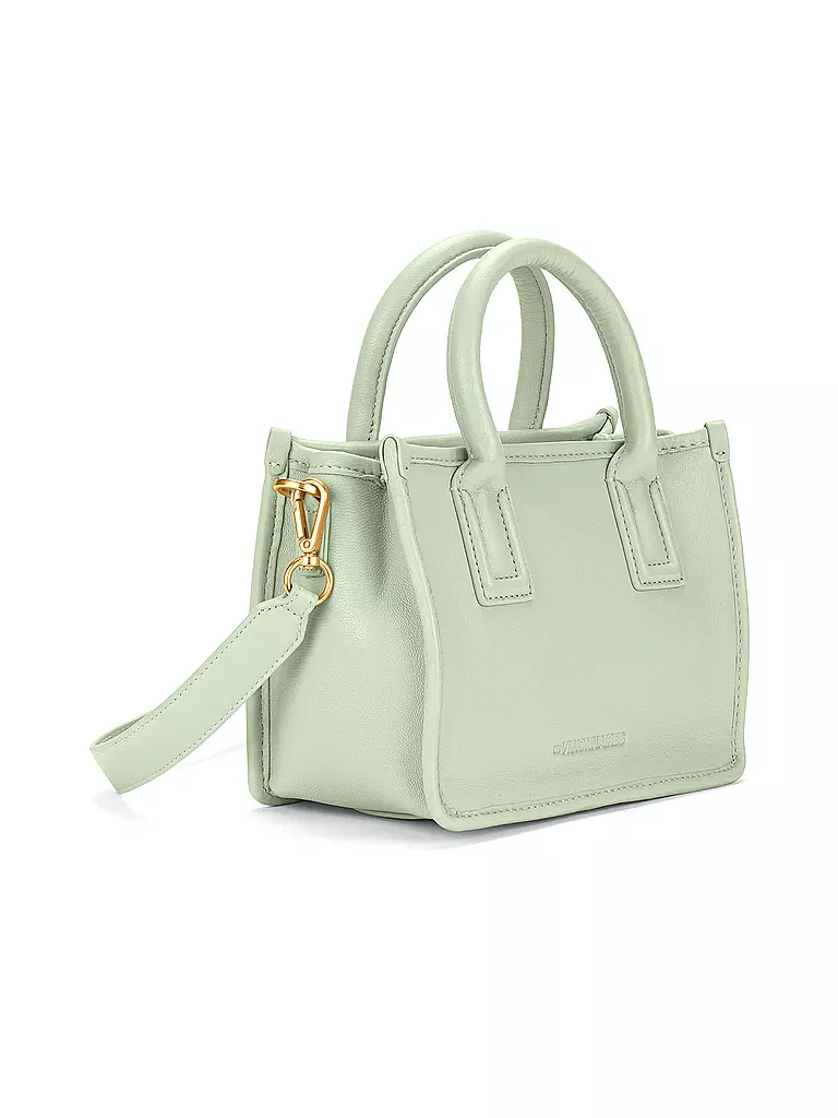 LES VISIONNAIRES | Ledertasche - Tote Bag LENI SILKY Small | Menthe