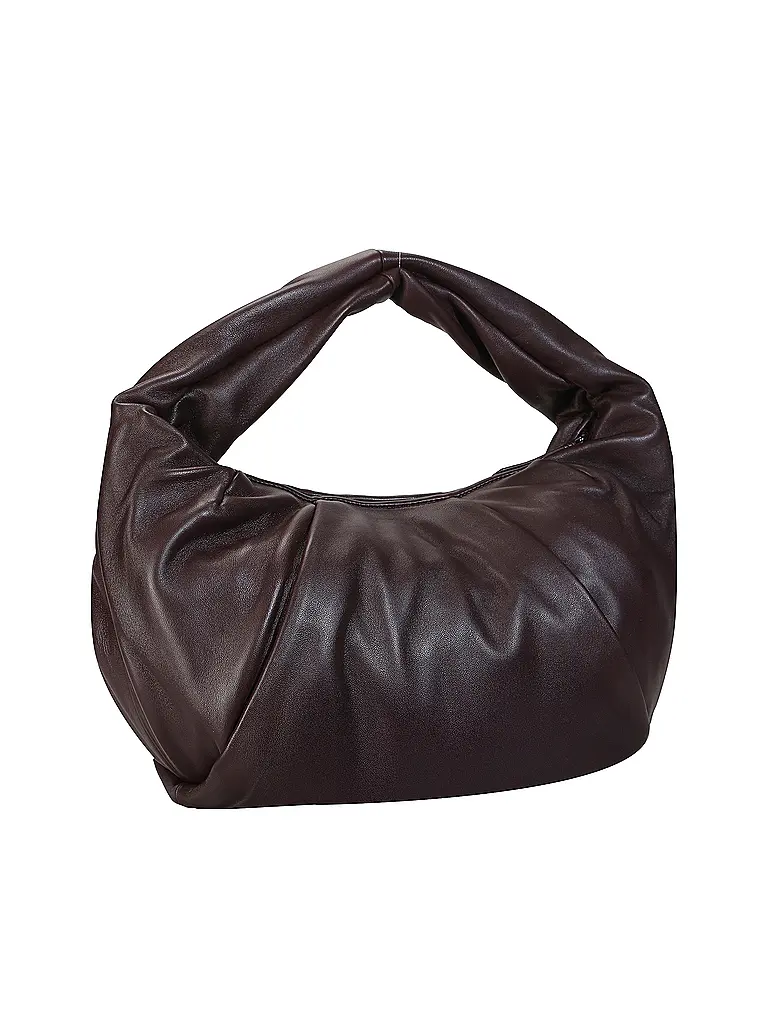 LES VISIONNAIRES | Sac en cuir - Hobo GRETA ESSENTIAL SILKY | Rouge foncé