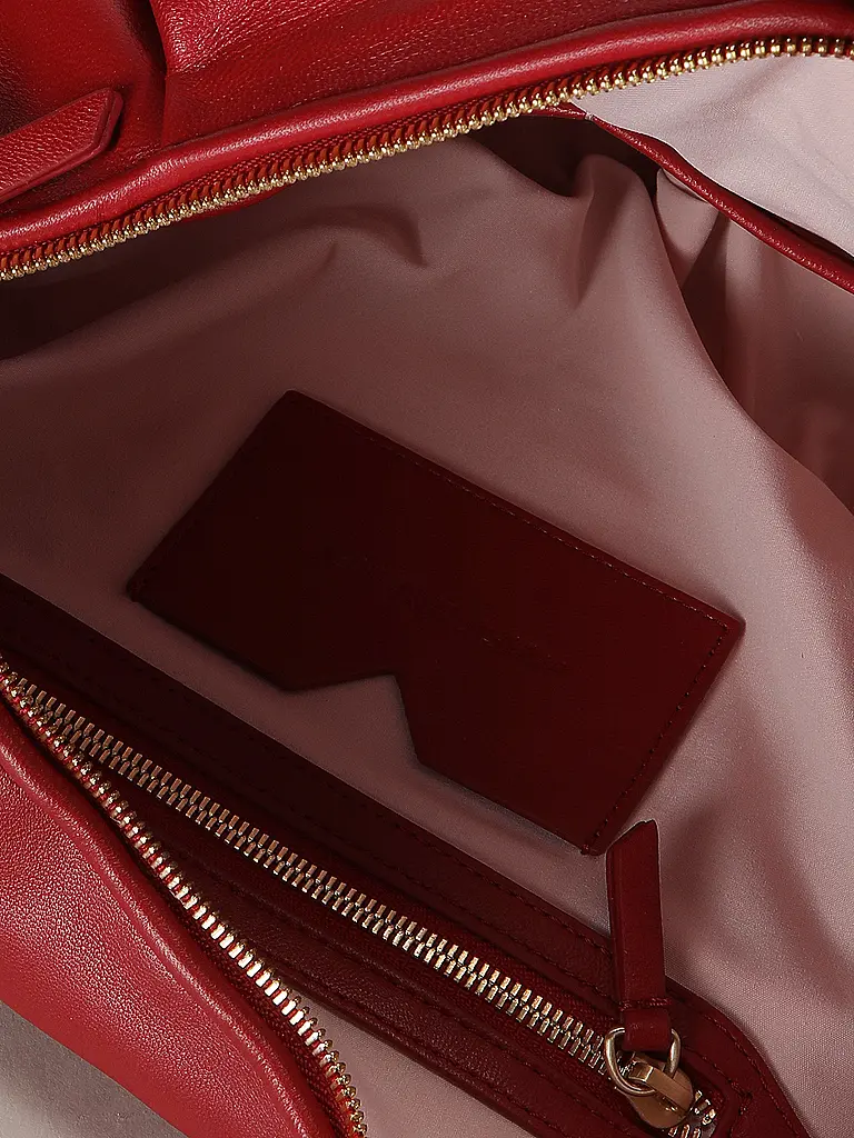 LES VISIONNAIRES | Sac en cuir - Hobo GRETA ESSENTIAL SILKY | Rouge