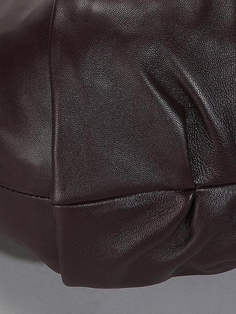 LES VISIONNAIRES | Sac en cuir - Hobo GRETA ESSENTIAL SILKY | Rouge foncé