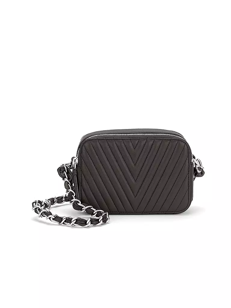 LES VISIONNAIRES | Sac en cuir - Mini sac ELLA QUILTING | Noir