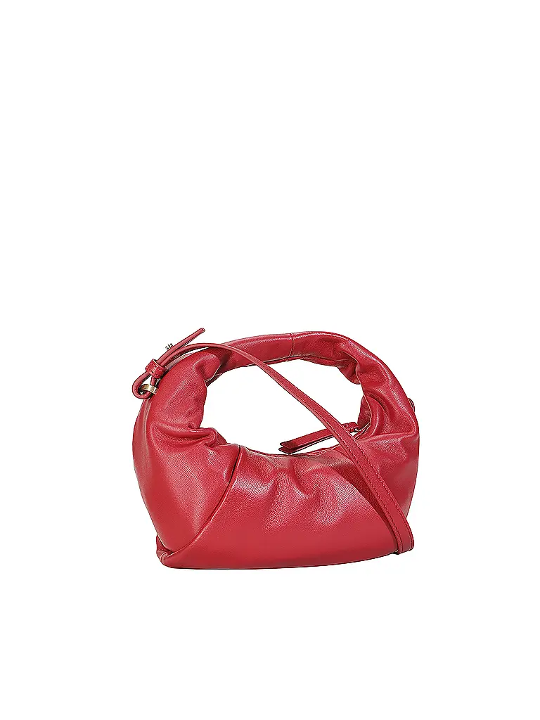 LES VISIONNAIRES | Sac en cuir - Mini Sac GRETA MINI ESSENTIAL SILKY | Rouge