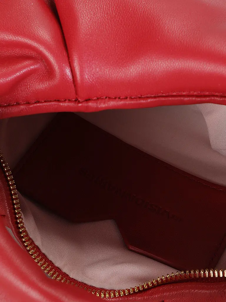LES VISIONNAIRES | Sac en cuir - Mini Sac GRETA MINI ESSENTIAL SILKY | Rouge