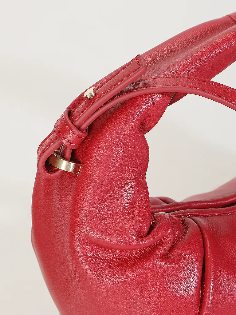 LES VISIONNAIRES | Sac en cuir - Mini Sac GRETA MINI ESSENTIAL SILKY | Rouge