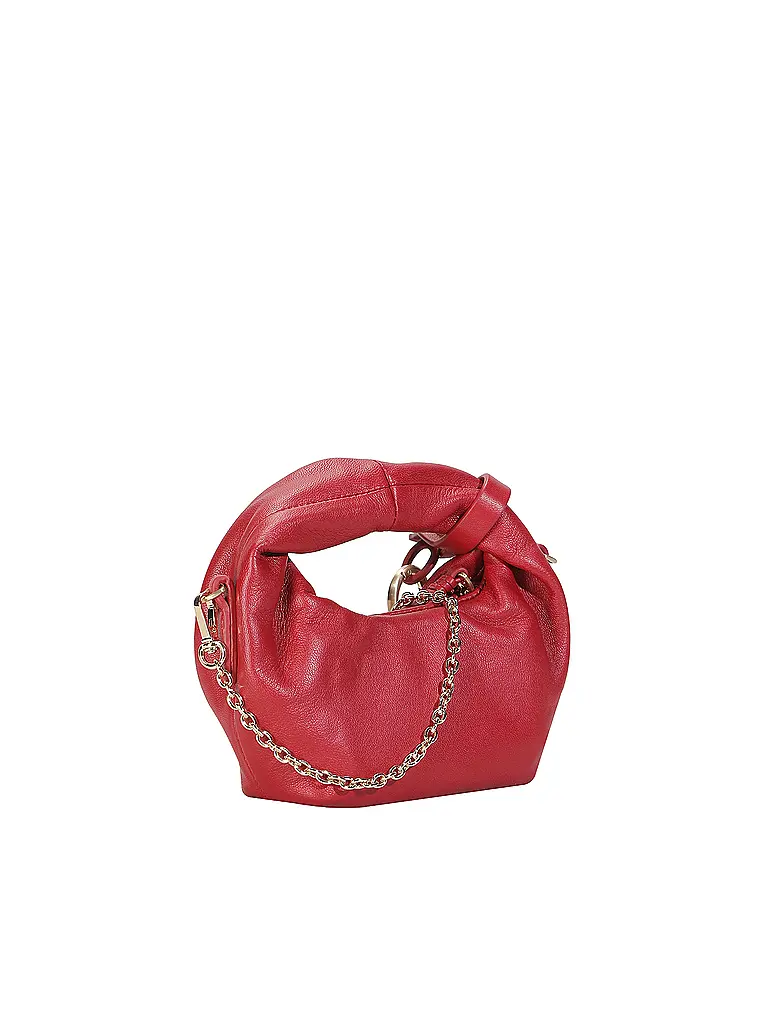 LES VISIONNAIRES | Sac en cuir - Mini sac GRETA NANO SILKY | Rouge